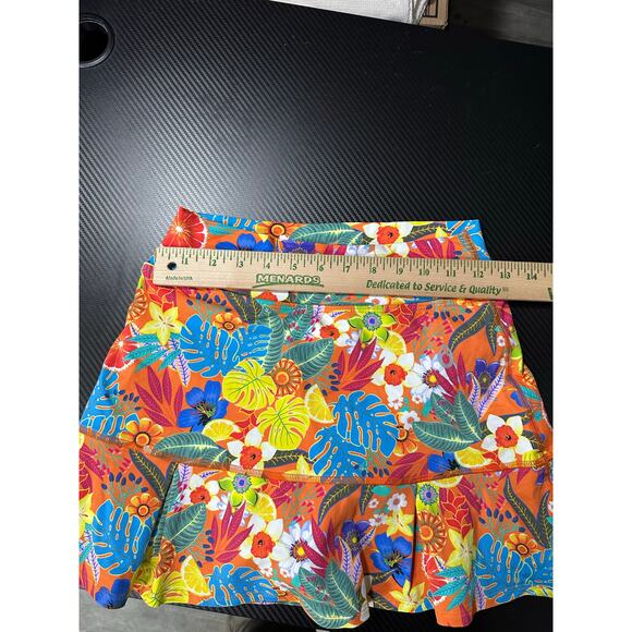 Dona Jo Athletic Skort Floral Artsy Size Small Art to Wear Athletic - Picture 6 of 11